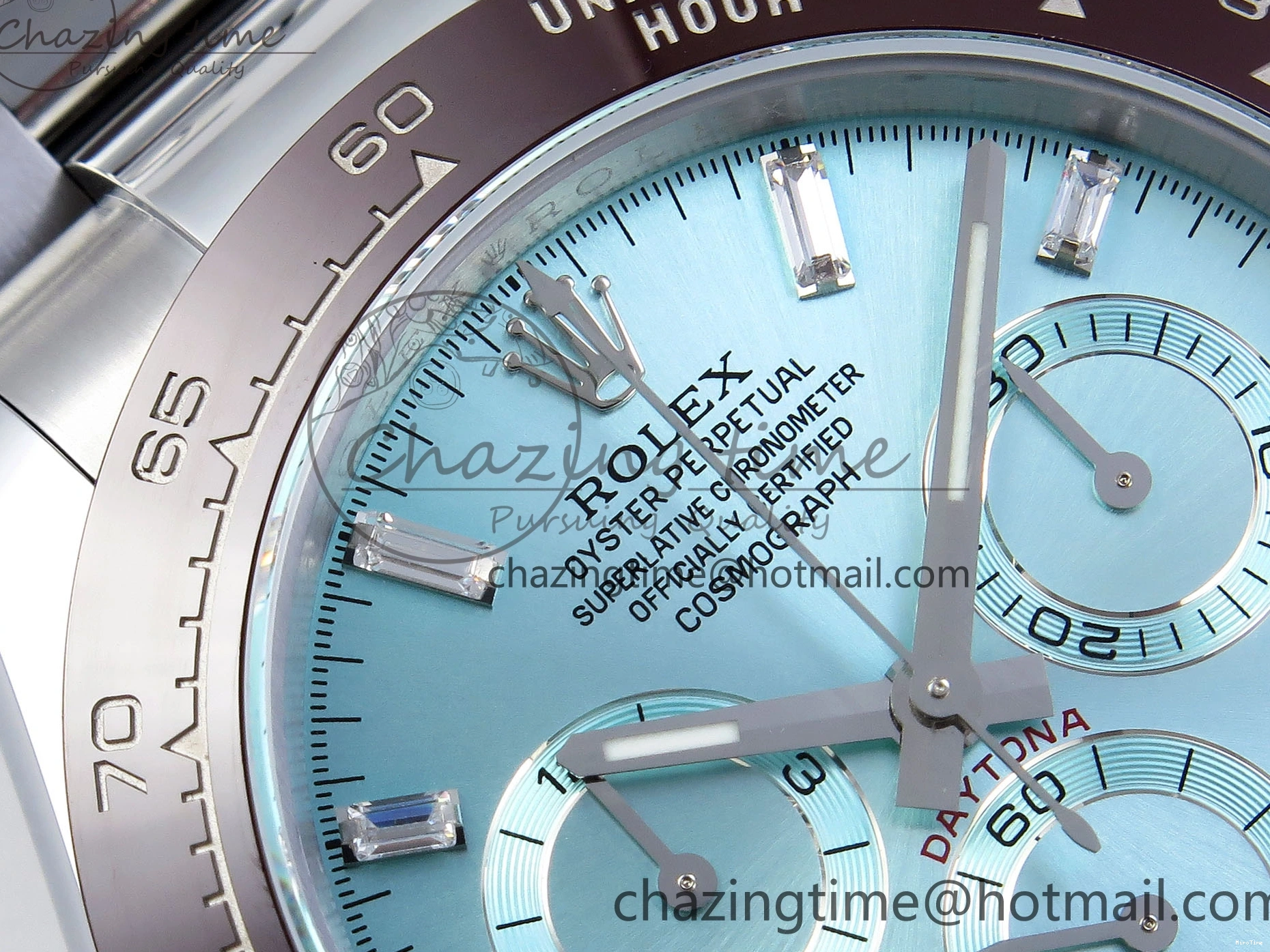 MiroTime 0225 SportInspired DAYTONA 116506 QF 1:1 BEST EDITION ICE BLUE DIAL CRYSTAL MARKERS ON SS BRACELET SH4130 V3 (GAIN WEIGHT) 1770